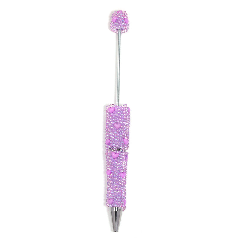 Wholesale 5pcs beadable pens DIY glass mermaid bead love full diamond bead pen